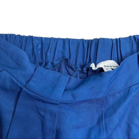 June & Hudson Royal Blue Paperbag Top Shorts w/ Built-In Belt & Pockets, Size M! - Picture 5 of 9